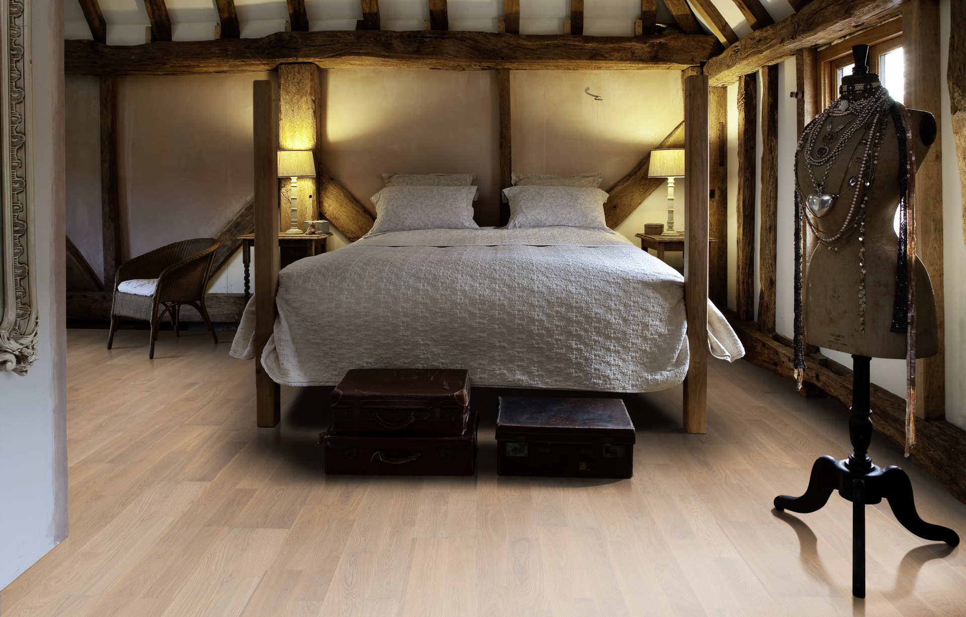 Паркетная доска Kahrs Песочная Дуб Портофино Portofino 152N38EK0VKW240 Variation 2423×200×15 фото в интерьере